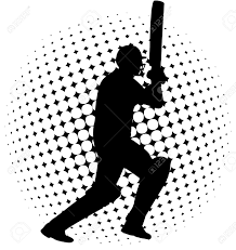 Cricket Player Silhouette On The Abstract Halftone Background Royalty Free Cliparts Vectors And Stock Illustration Image 5373307
