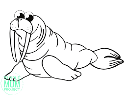Free printable walrus coloring pages for kids. Free Printable Walrus Coloring Page Simple Mom Project