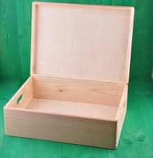 Large Unfinished Wooden Box With Lid Unpainted Wood Box Etsy Wooden Box With Lid Large Wooden Box Unfinished Wood Boxes