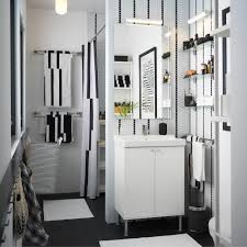 The furniture and home accessories make setting up a starter home on a low budget, and the right aesthetic, feel. A Small Beautiful Bathroom With Functional Storage Ikea