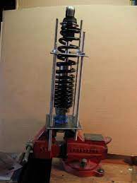 Motorcycle Shock Spring Compressor By Georgeet Homemade Motorcycle Shock Spring Compressor Constructed From Steel Homemade Motorcycle Compressor Bike Stand