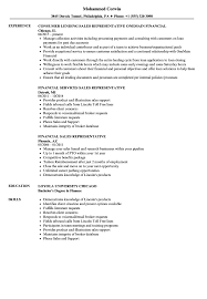 Here's how customer services representatives job satisfaction is rated in terms of upward mobility, stress level and flexibility. Financial Sales Representative Resume Samples Velvet Jobs
