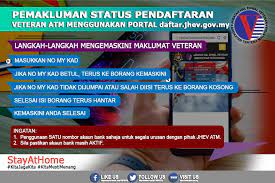 Penyata.jhev.gov.my receives less than 1% of its total traffic. Jhev Atm Pemakluman Status Pendaftaran Maklumat Veteran Facebook