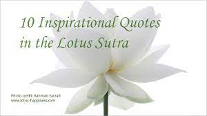 The lotus is one of buddhism's most recognizable symbols of enlightenment and is important in many buddhist according to legend, everywhere the baby buddha stepped, a lotus flower bloomed. 10 Inspirational Quotes In The Lotus Sutra Part 1 Lotus Happiness