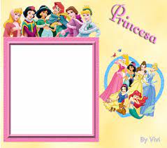 Disney Princess All Together And Alone Free Printable Photo Frames All Disney Princesses Princess Birthday Party Invitations Disney Birthday