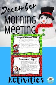 Virtual Morning Meeting Activities December Winter Holiday Edition Distance Learning Meeting Activities Morning Meeting Activities Morning Meeting
