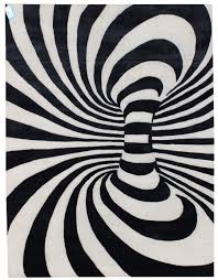 Black And White Illusion Rug Modern Erased Look Rug J38069 Modern Rug Design Optical Illusions Art Abstract