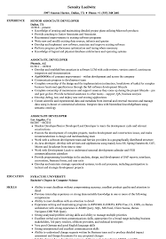 associate developer resume samples