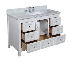 Freshen up with a new bathroom vanity from lamps plus. Abbey 48 Shaker Style Bathroom Vanity With Carrara Marble Top Kitchenbathcollection