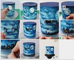 Untitled Album Airbrush Cake Xmas Cake Painted Cakes