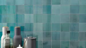 Nt18 004dt Boutique Zellige Aqua Gloss Wall Tile 125 X 125mm Inspired By The Traditional Tile Making Mandarin Stone Gray Bathroom Accessories Ceramic Tiles
