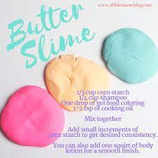 Check spelling or type a new query. Soft And Stretchy Butter Slime Recipe A Little Moore