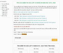 Điểm thi vào lớp 10: HÆ°á»›ng Dáº«n Xem Ä'iá»ƒm Thi Vao Lá»›p 10 NÄƒm 2019 Nghá»‡ An