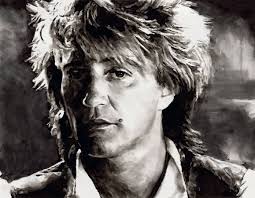 Rod Stewart (ink) painting