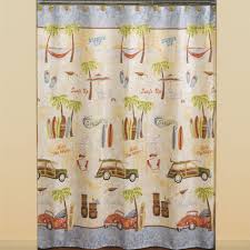 Hang Ten Fabric Shower Curtain Fabric Shower Curtains Shower Curtain Curtains