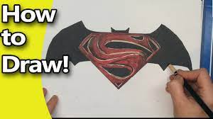 Batman logo tattoo superman tattoos marvel tattoos superman logo superman symbol batman kunst batman art batman drawing batman painting. How To Draw The Batman Vs Superman Logo Step By Step Youtube