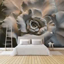 Living room flowers wall painting. Roses Flower 3d Wallpaper Home Decor Living Room Bedroom Wall Painting Wish