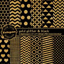 Black And Gold Pattern Background Excited To Share The Latest Addition To My Shop Gold Glitter And Black Digital Printab In 2020 Printable Scrapbook Paper Geometric Pattern Background Scrapbook Paper