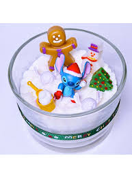 小魔星史迪仔史迪奇星際寶貝獨家手作聖誕擲雪球香薰蠟燭擺設