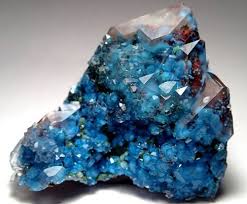 shattuckite and hematite in quartz namibia 鉱物 宝石 結晶