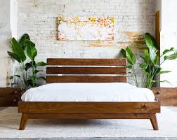 The dimensions for this bed are overall and so, include the headboards width, the width of the legs as well as the few inches of the headboards angle. Moderncre8ve Midcentury Modern Furniture And Housewares By Moderncre8ve Walnut Bed Frame Modern Bed Frame Modern Bed