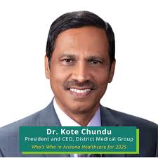 Congratulations to Valleywise Health President and CEO, Steve Purves, and  Dr. Kote Chundu, President and CEO of District Medical Group,