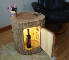 Beistelltisch Holzfass Baumstamm Ausgehohlt Diy Mobel Holz Holzblockmobel Holz Handwerk