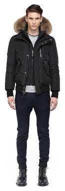 Mackage Harvey F4 Black Down Bomber Jacket For Men With Fur Hood Www Mackage Com Menswear F Bomber Jacket Men Mens Outerwear Fashion Winter Jacket Outfits