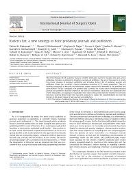 Factors associated with severe maternal morbidity in kelantan, malaysia: Pdf Kscien S List A New Strategy To Hoist Predatory Journals And Publishers