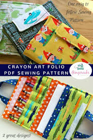 Crayon Art Folio Pdf Sewing Pattern Sewing Gifts Diy Sewing Projects Sewing For Kids