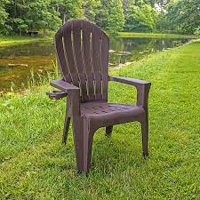 Adams Manufacturing Big Easy Brown Stackable Plastic Stationary Adirondack Chair S With Slat Seat Lowes Com Resin Patio Chairs Resin Patio Patio Furniture Chairs
