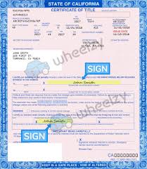How to get title number for car. How To Sign Your Car Title In California Including Dmv Title Sample Picture