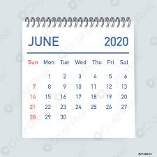 Maybe you would like to learn more about one of these? Juni 2020 Kalenderblatt Kalender 2020 In Flacher Vektorgrafik Stock Vektorgrafi Crushpixel
