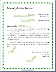 Friendly Letter Format Letterformats Net