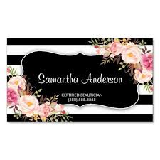 Black And White Business Card Background Create Your Own Profile Card Zazzle Com Beauty Business Cards Beauty Salon Business Cards Black Floral