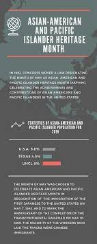 Click here for more asian pacific american features. Infographic Facts And Statistics Of Asian American And Pacific Islander Heritage Month In America Uhcl The Signal