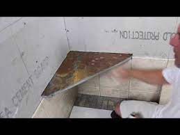 The Tile Shop Diy How To Install A Shower Seat Shower Bench Shower Seat Corner Shower Seat