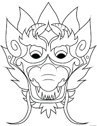 The festival is centuries old and celebrates chinese gods and. 2018 Chinese New Year Mask Dragon Coloring Pages Printable