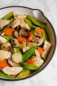 Moo Goo Gai Pan Chinese Mushroom Chicken Stir Fry Paleo Whole30 Unbound Wellness Mushroom Chicken Delicious Veggies Hearty Dish