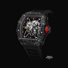 Remember back in 2010 when rafael nadal started sporting a watch on court and everyone wondered what it was? Watch Richard Mille Rm 35 01 Rafael Nadal Rm 35 Ntpt Carbon Rubber Strap