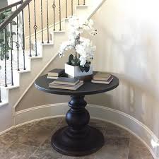 Dawson Pedestal End Table Pottery Barn Foyer Table Decor Round Table Decor Round Foyer Table