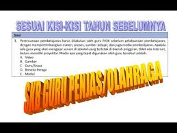 Soal Skb Guru Penjas Olahraga Seleksi Cpns Sesuai Kisi Kisi Bkn Latihan Skb Penjasorkes Penjaskesrek Youtube