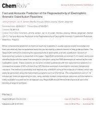Https S3 Eu West 1 Amazonaws Com Itempdf74155353254prod 5435935 Fast And Accurate Prediction Of The Regioselectivity Of Electrophilic Aromatic Substitution Reactions V1 Pdf