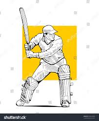 Vector Illustration Of A Cricket Player Standing With Bat Beautiful Sport Themed Poster Team Game Summer Sports Li Sports Theme Cricket Vector Illustration