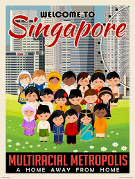 Today, we mark racial harmony day with portraits of best friends! In House Designs Singapore Travel Singapore Vintage Travel Racial Harmony Poster Hub