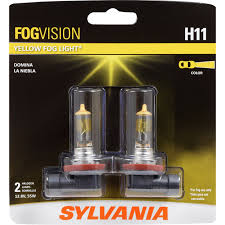 Yellow Fog Light Sylvania H11 Fogvision Fog Bulb Sylvania Automotive