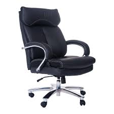 Merax Deluxe Series Big And Thick Padded Heavy Duty Office Chair With Big Steady Base Black You Modern Office Chair Executive Office Desk Leather Upholstery