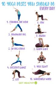 This Simple Yoga Workout Gives You 10 Yoga Poses You Should Do Every Day It Only Takes 5 Minutes Try It Today Easy Yoga Workouts Basic Yoga Yoga Poses