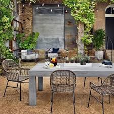 Sonora Grey Teak Wood Outdoor Dining Table 87 In 2020 Patio Design Outdoor Dining Spaces Patio