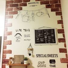 バス トイレ レンガ壁紙 セリア ダイソー 100均 などのインテリア実例 2016 03 10 12 34 40 roomclip ルームクリップ インテリア ウォールステッカー 100均 リビング インテリア 1ldk